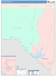 Val Verde County Wall Map Color Cast Style